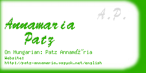 annamaria patz business card